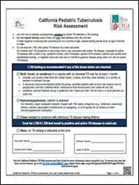 California Tuberculosis Risk Assessment Tool for Pediatrics