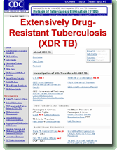 CDC's Webpage on Extensively Drug-Resistant Tuberculosis (XDR)